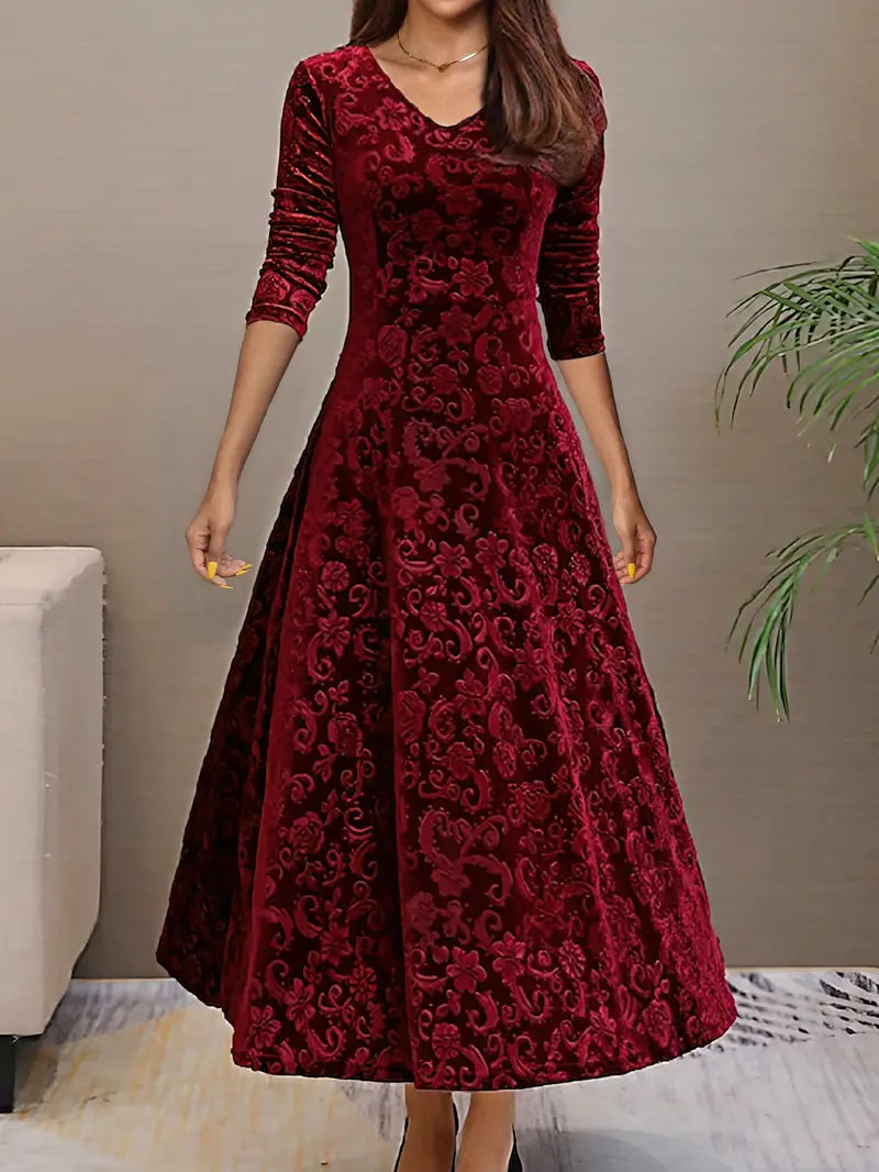 Sophiena | Festliches Langes Abendkleid Damen | Langarm