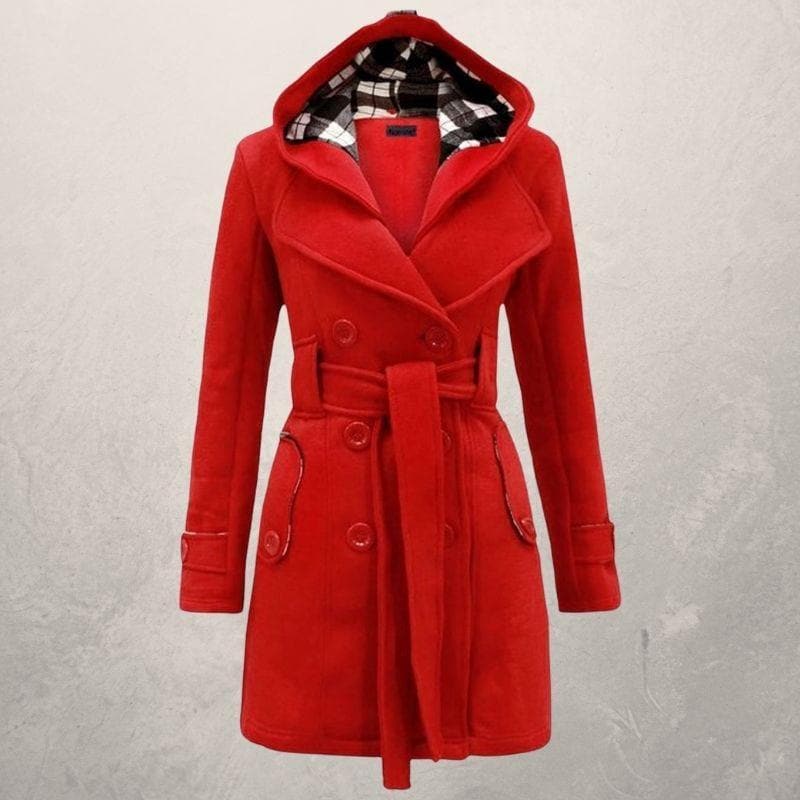 Warme Langer Wintermantel Damen | Taillengürtel
