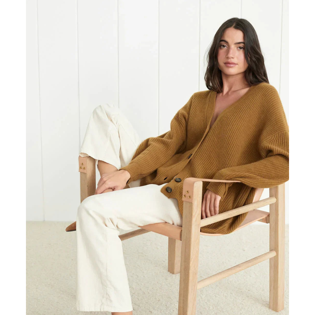 Araceli | Damen Lange Strickjacke | Warm