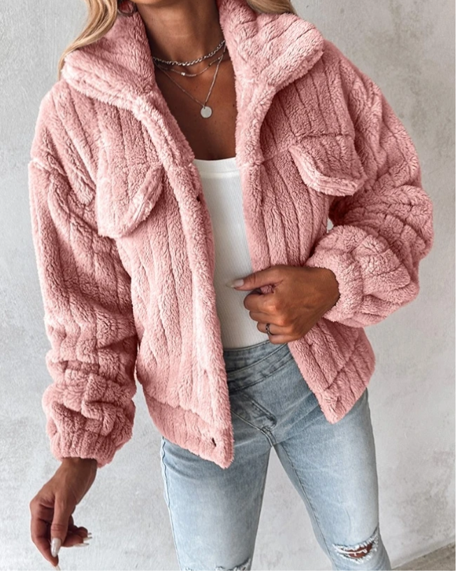 Damen Warmer Teddymantel | Gemütlich