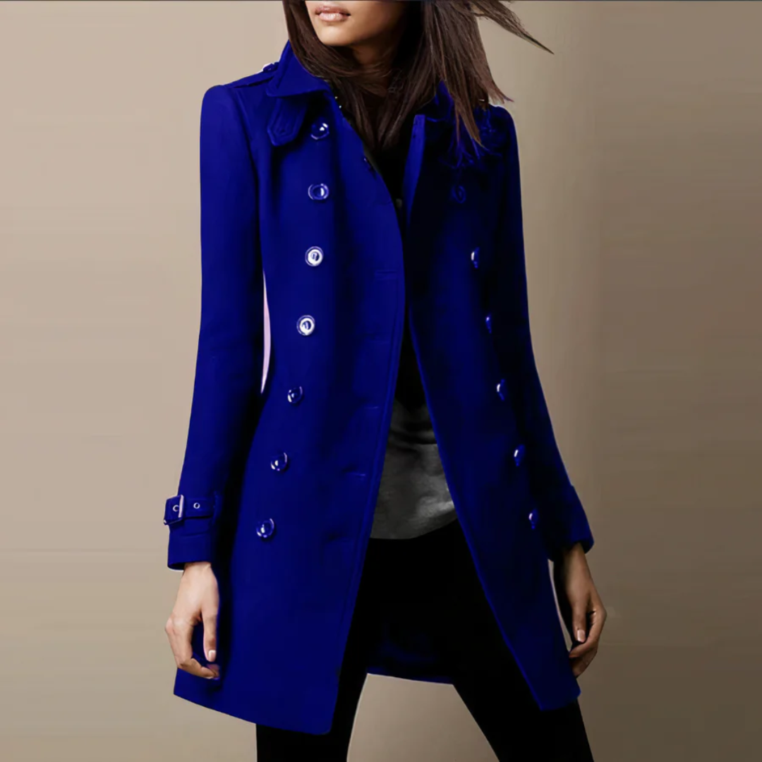 Raideny | Damen Lange Trench Mantel | Warm