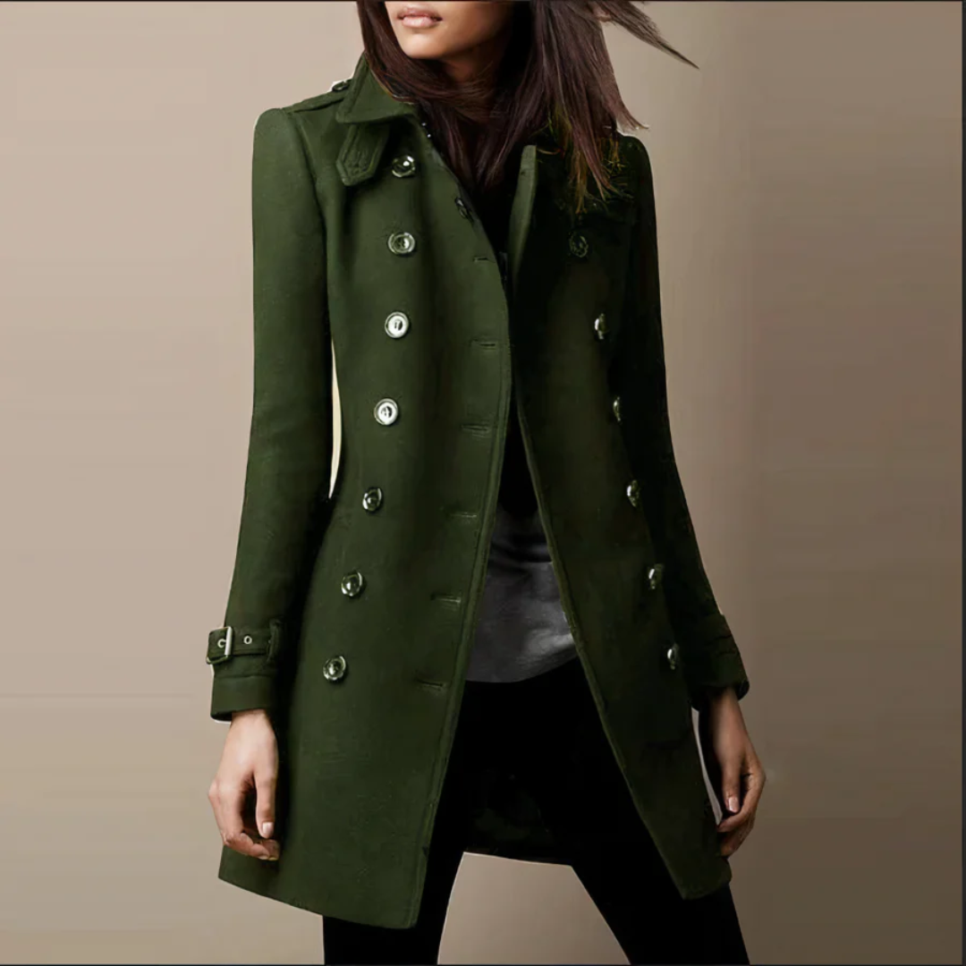 Raideny | Damen Lange Trench Mantel | Warm