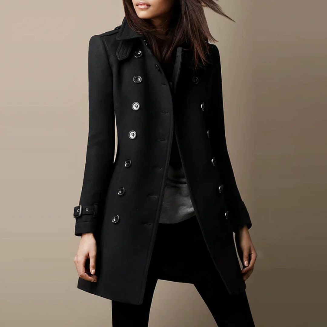Raideny | Damen Lange Trench Mantel | Warm