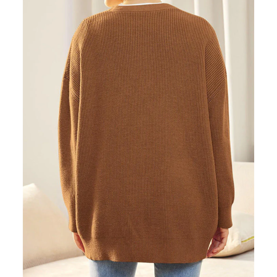 Araceli | Damen Lange Strickjacke | Warm
