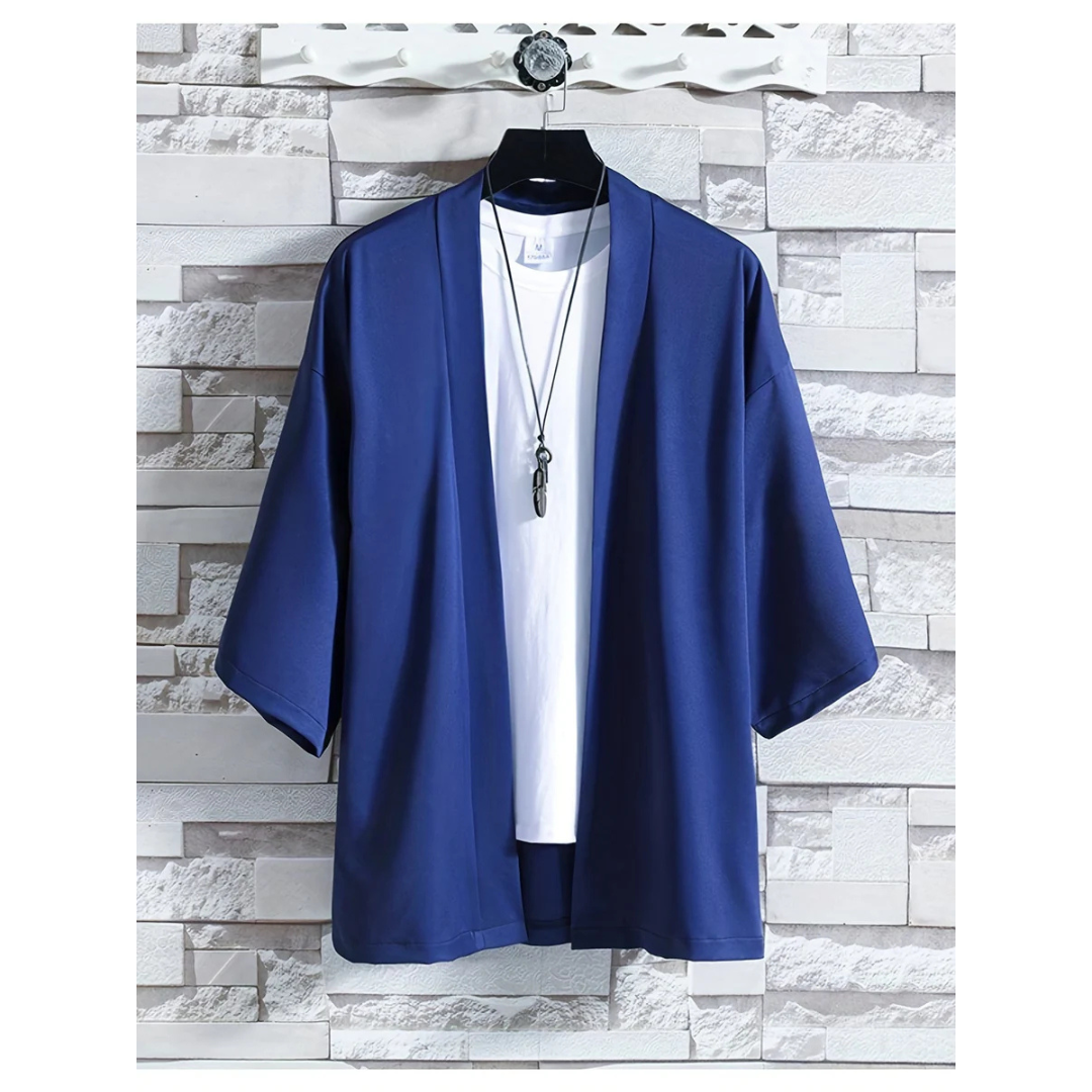 Herren Casual Kimono Strickjacke | Lang