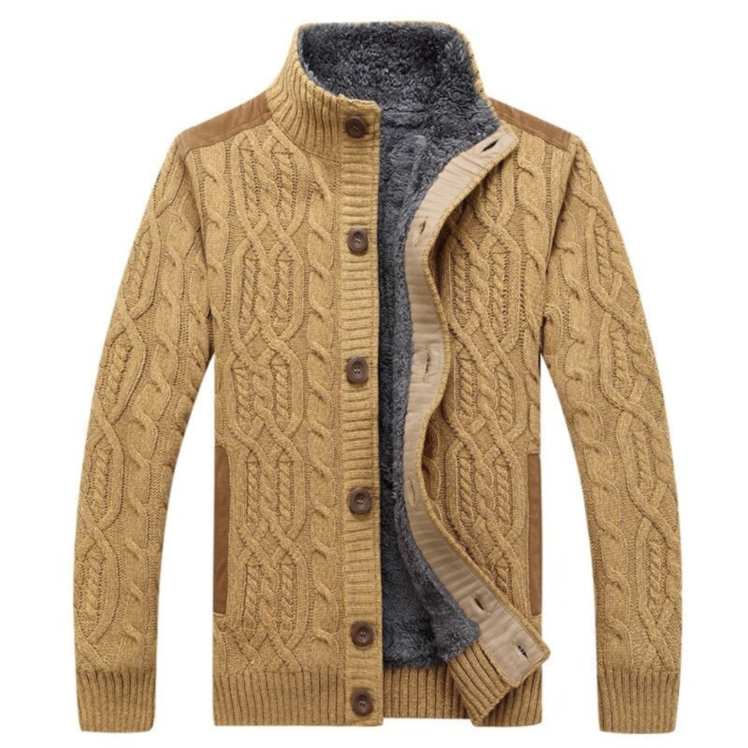 Herren Winter Langarm Strick Strickjacke | Warm