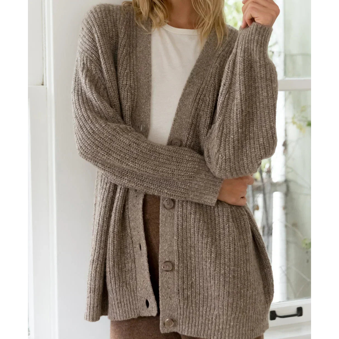 Araceli | Damen Lange Strickjacke | Warm