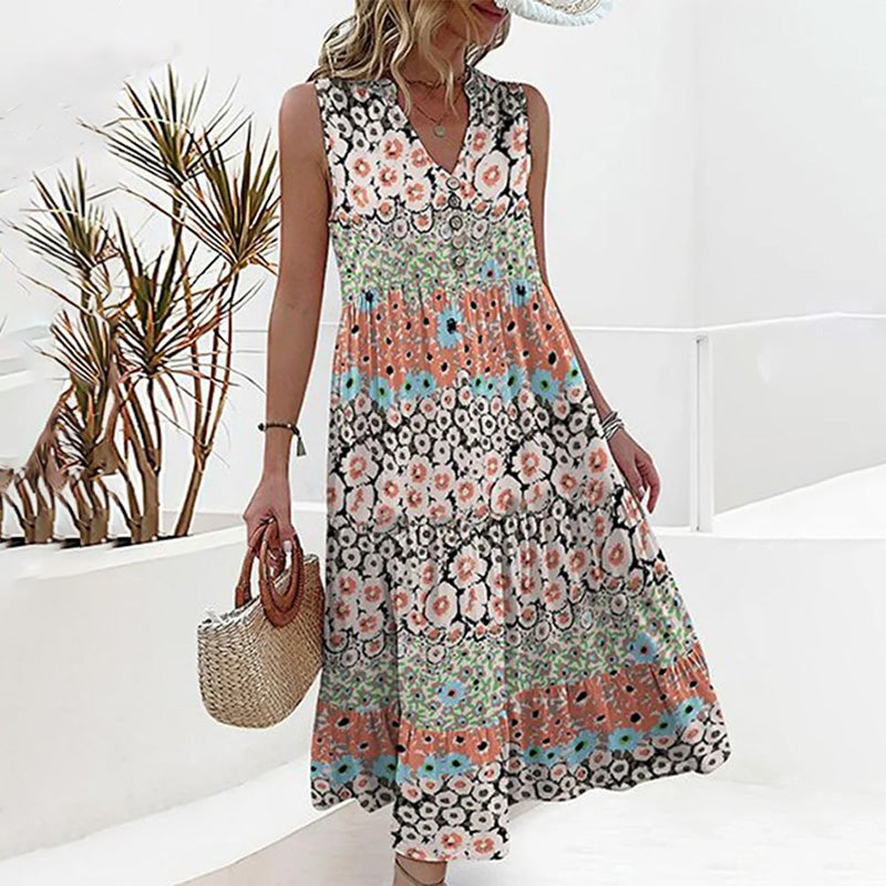 Zephyra | Modern geblümtes Kleid