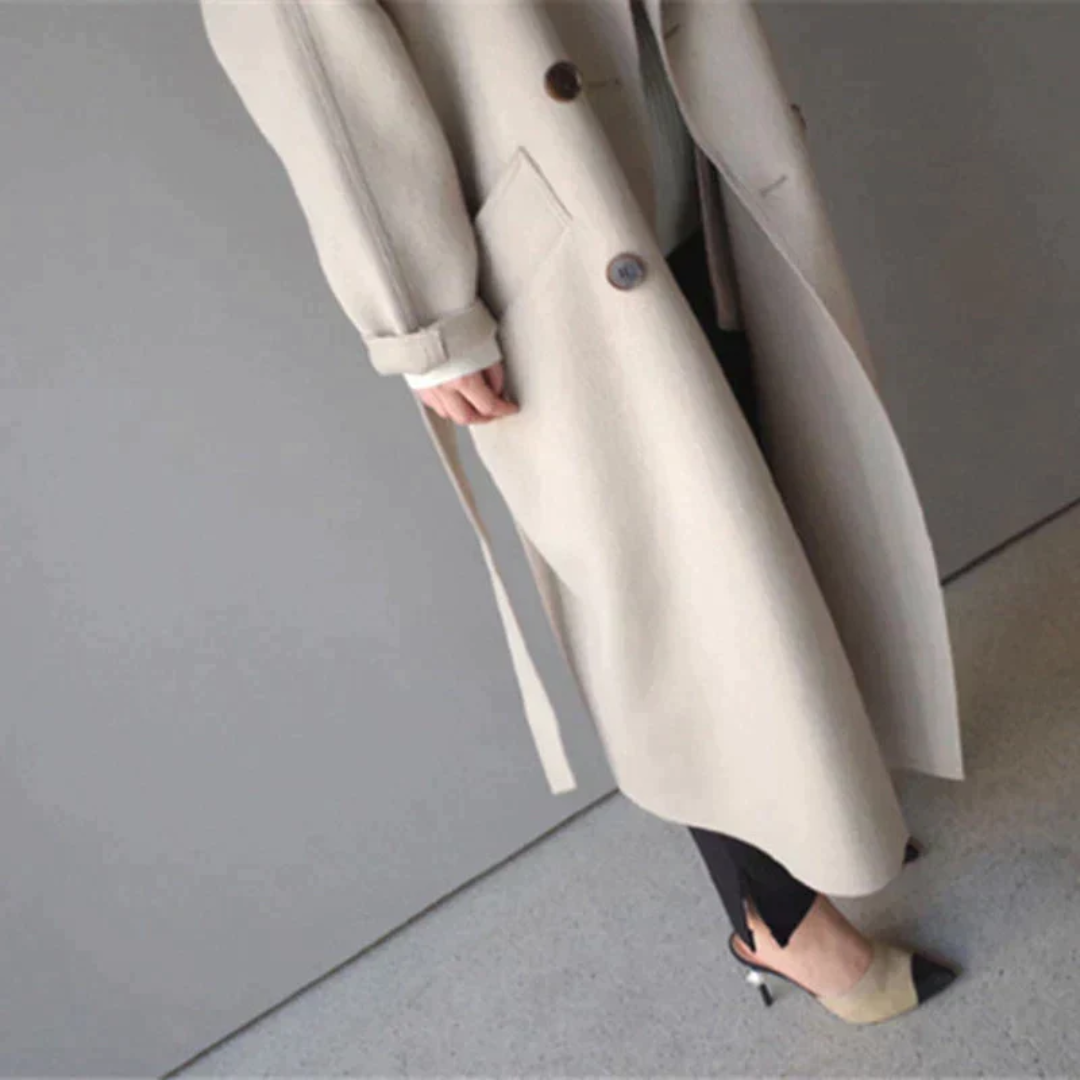Nadjain | Damen Warmer Trenchmantel | Langarm
