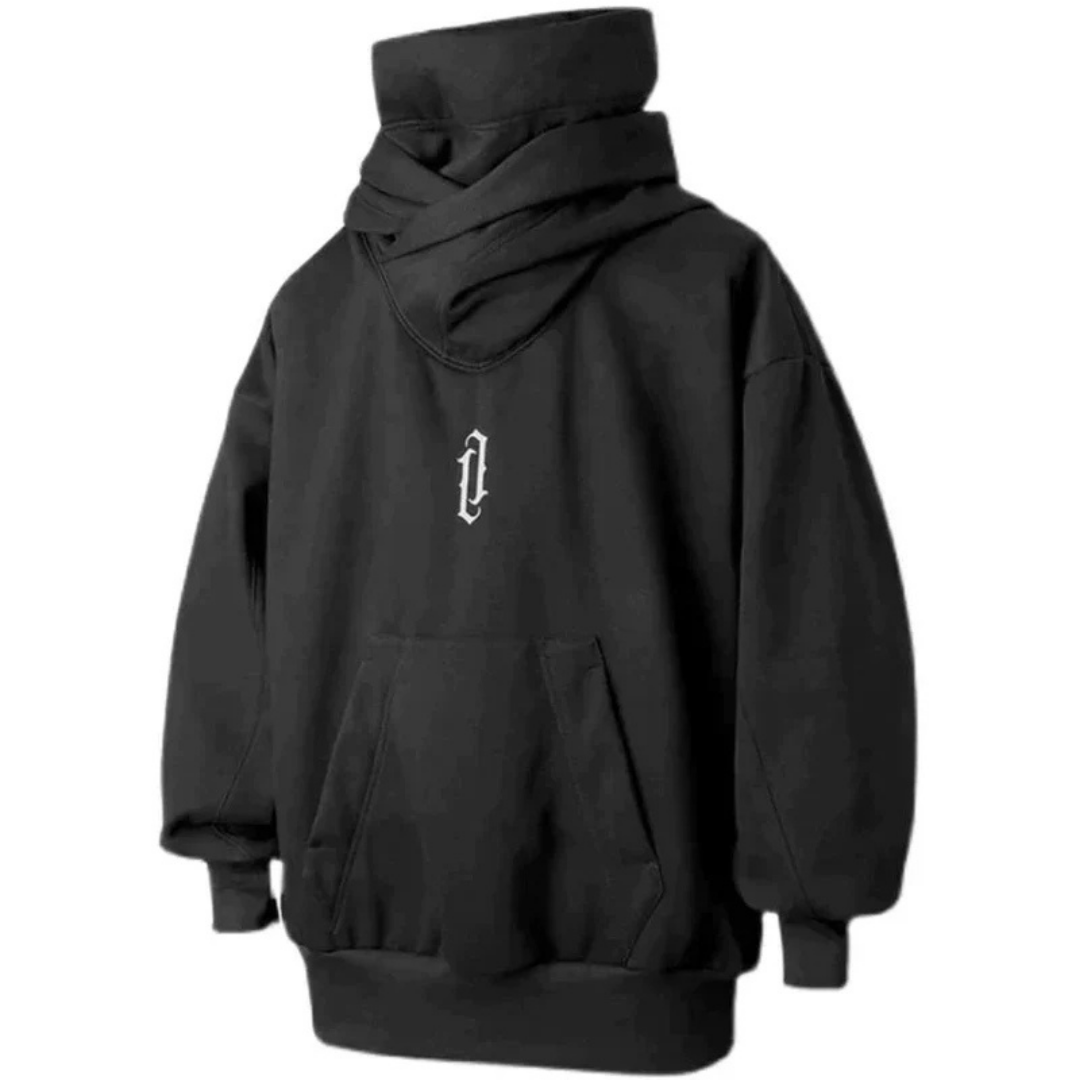 Herren Übergroßer Doppelhals Kapuzenpulli | Bequem