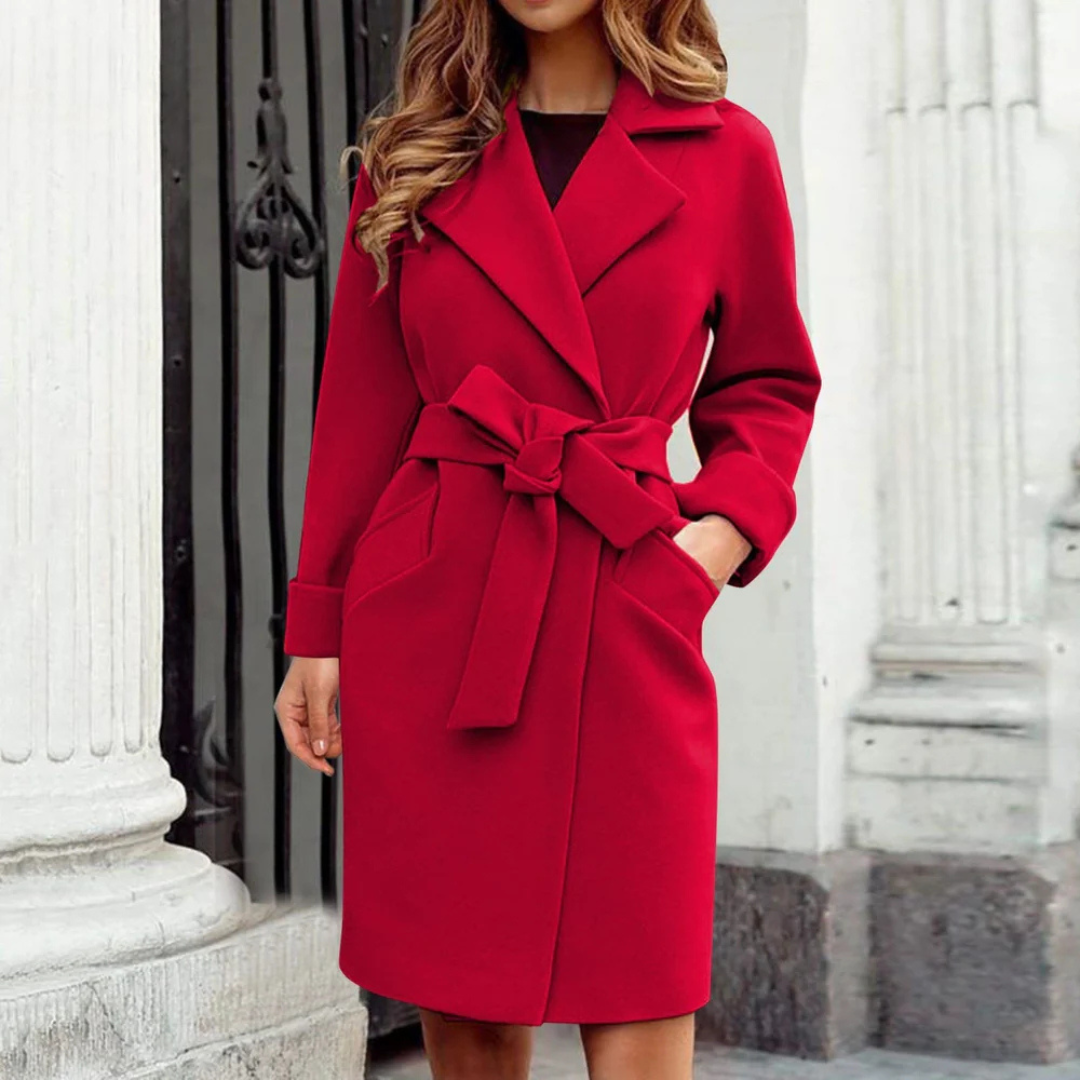 Karena | Damen Winter Lang Trench Mantel | Warm