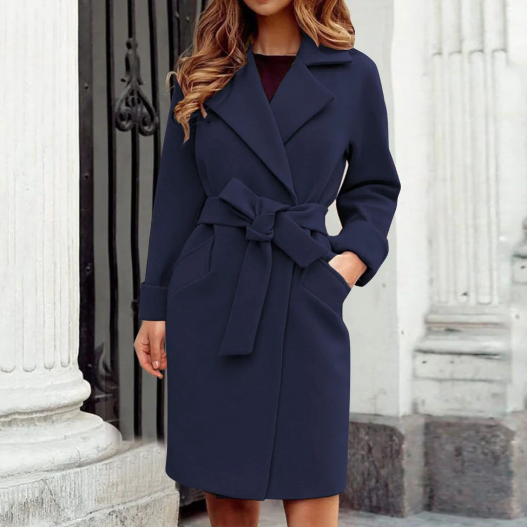 Karena | Damen Winter Lang Trench Mantel | Warm