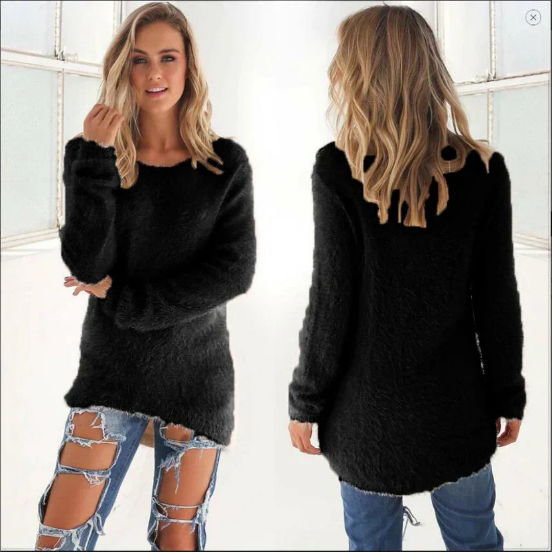 Damen Strick Warm Rundhalsausschnitt Pullover | Winter