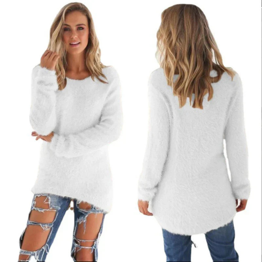 Damen Strick Warm Rundhalsausschnitt Pullover | Winter