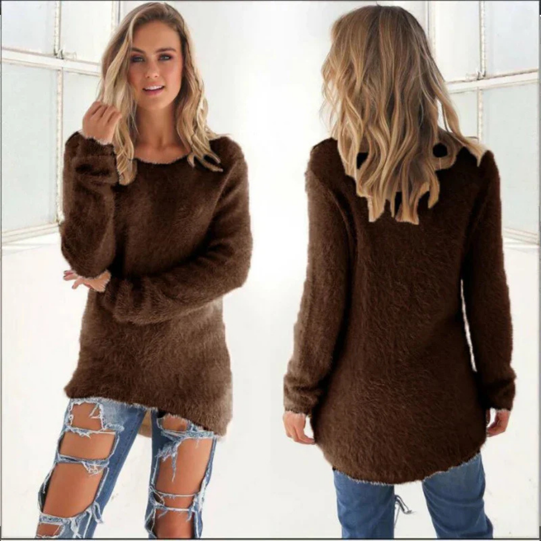 Damen Strick Warm Rundhalsausschnitt Pullover | Winter