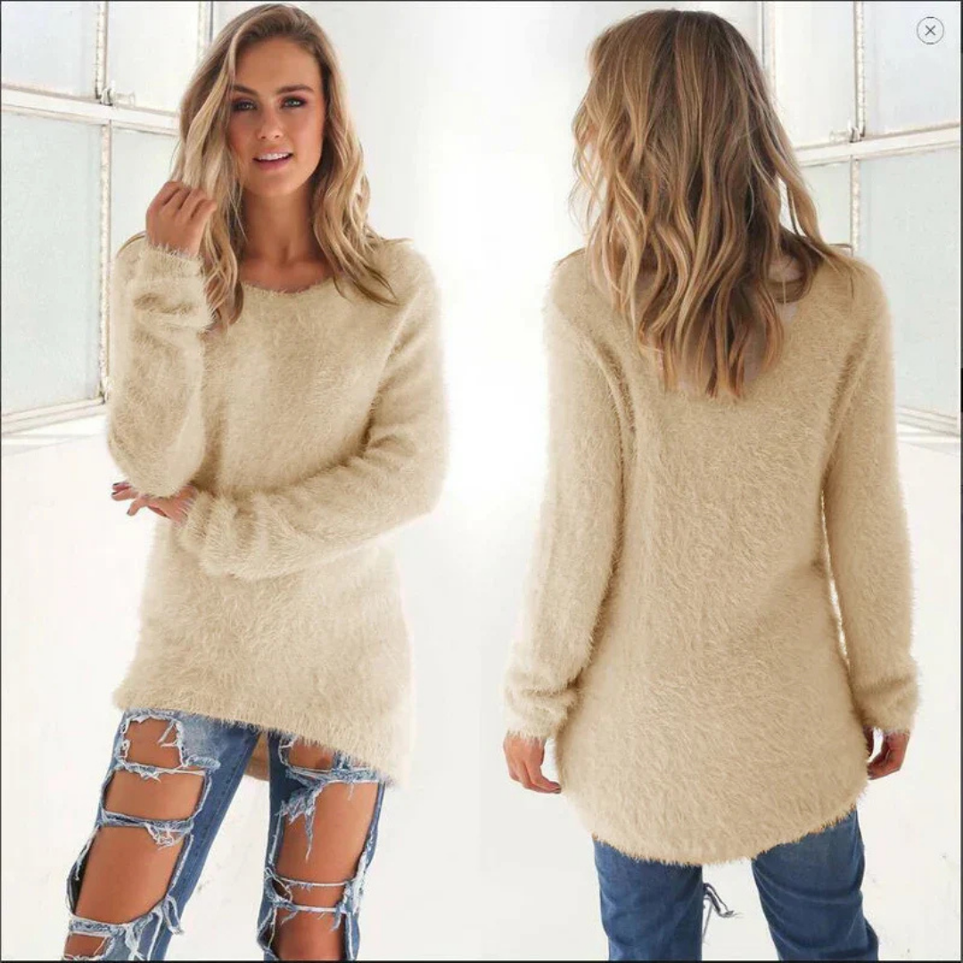 Damen Strick Warm Rundhalsausschnitt Pullover | Winter