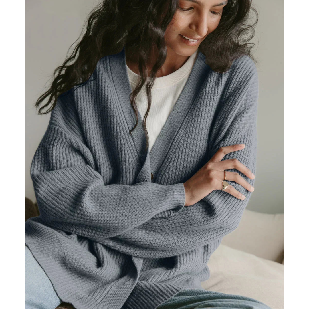 Araceli | Damen Lange Strickjacke | Warm
