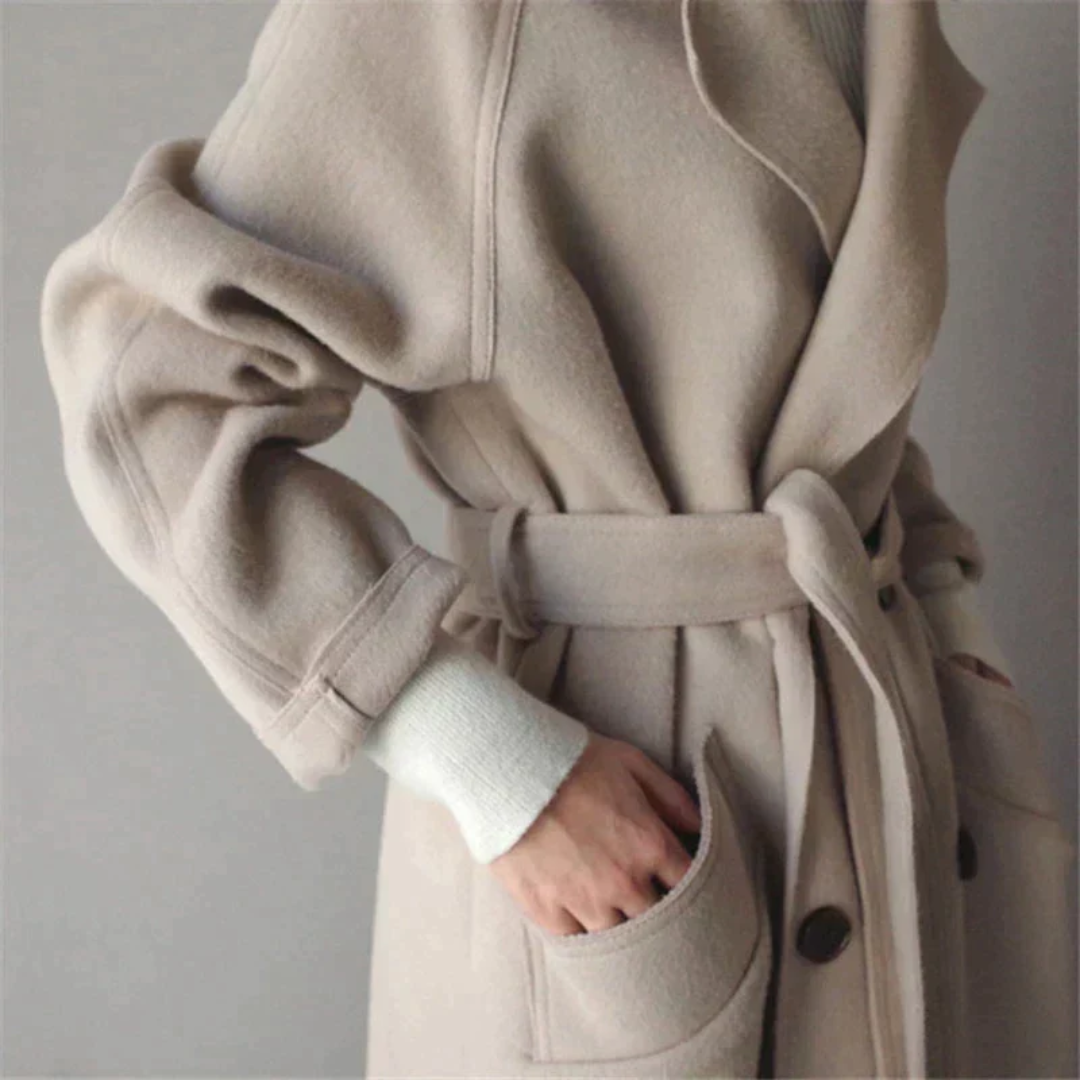 Nadjain | Damen Warmer Trenchmantel | Langarm