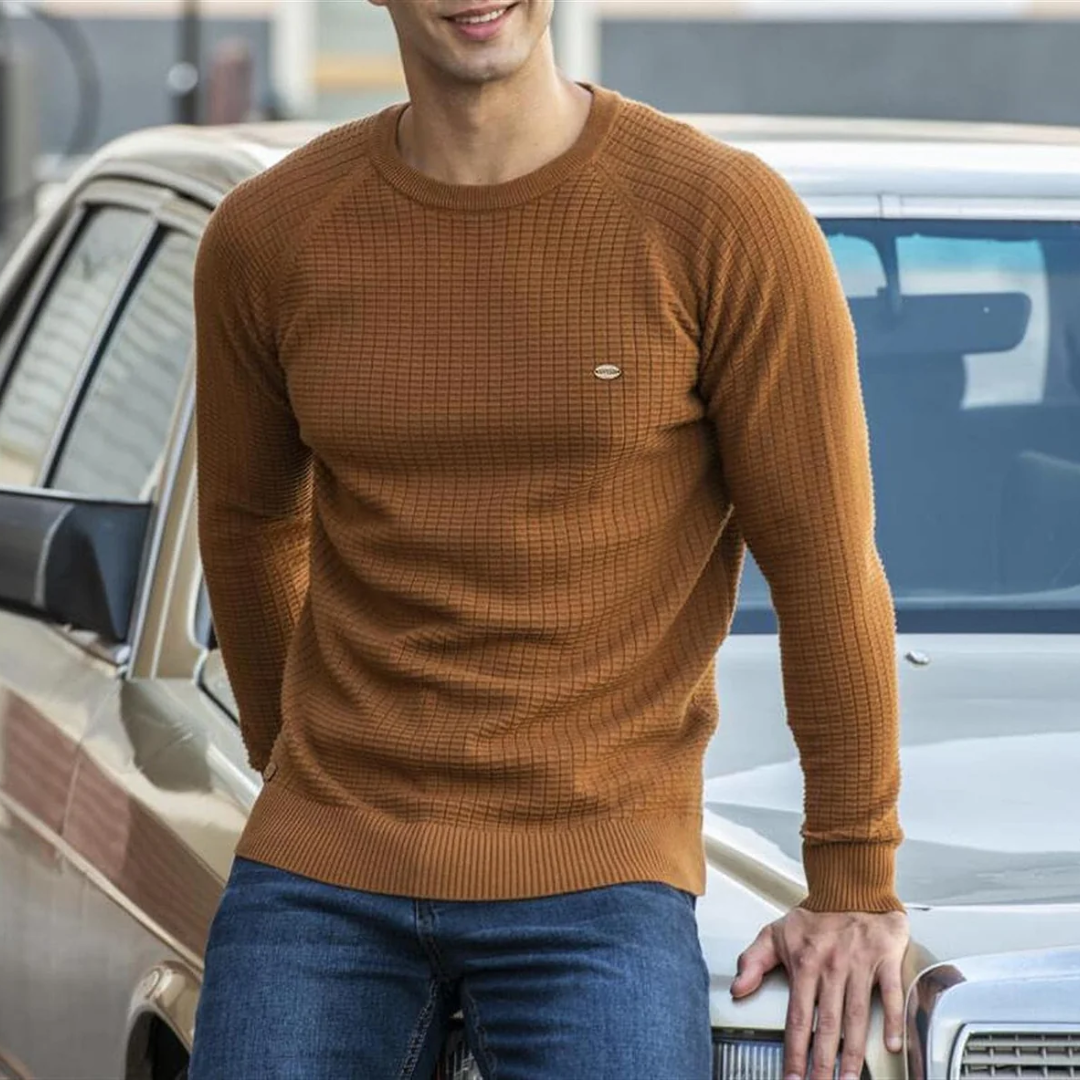 Herren Warmer Strickpullover | Langarm