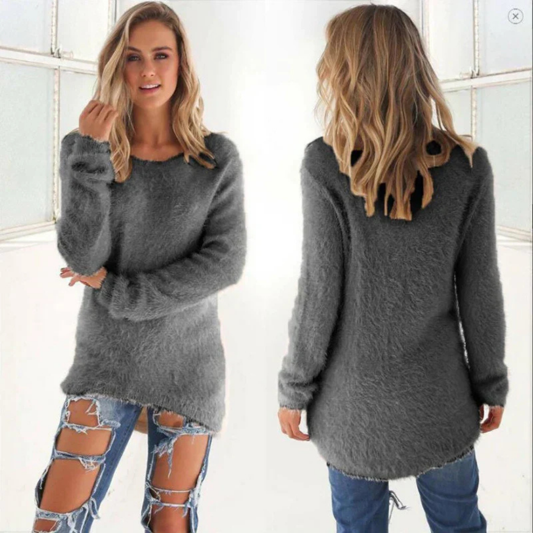 Damen Strick Warm Rundhalsausschnitt Pullover | Winter