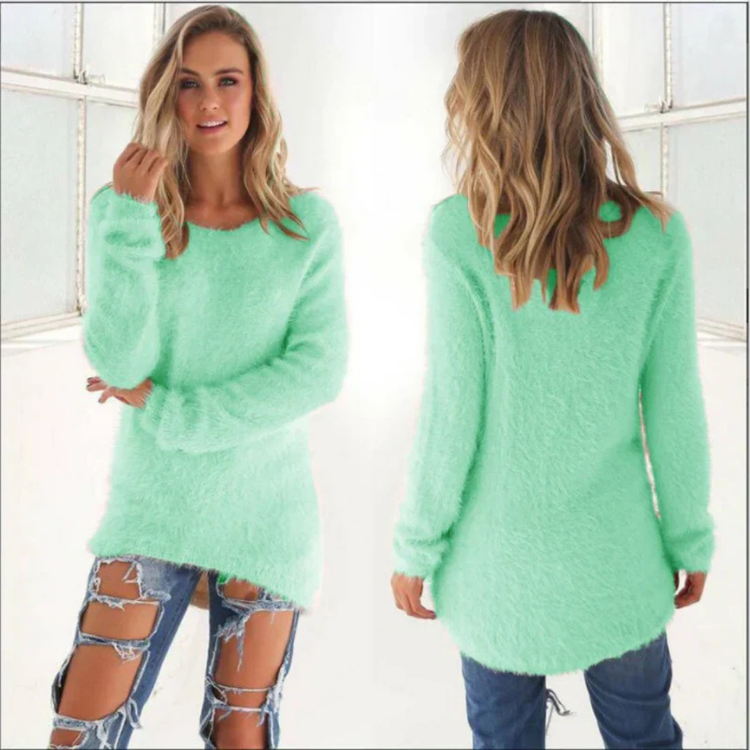 Damen Strick Warm Rundhalsausschnitt Pullover | Winter