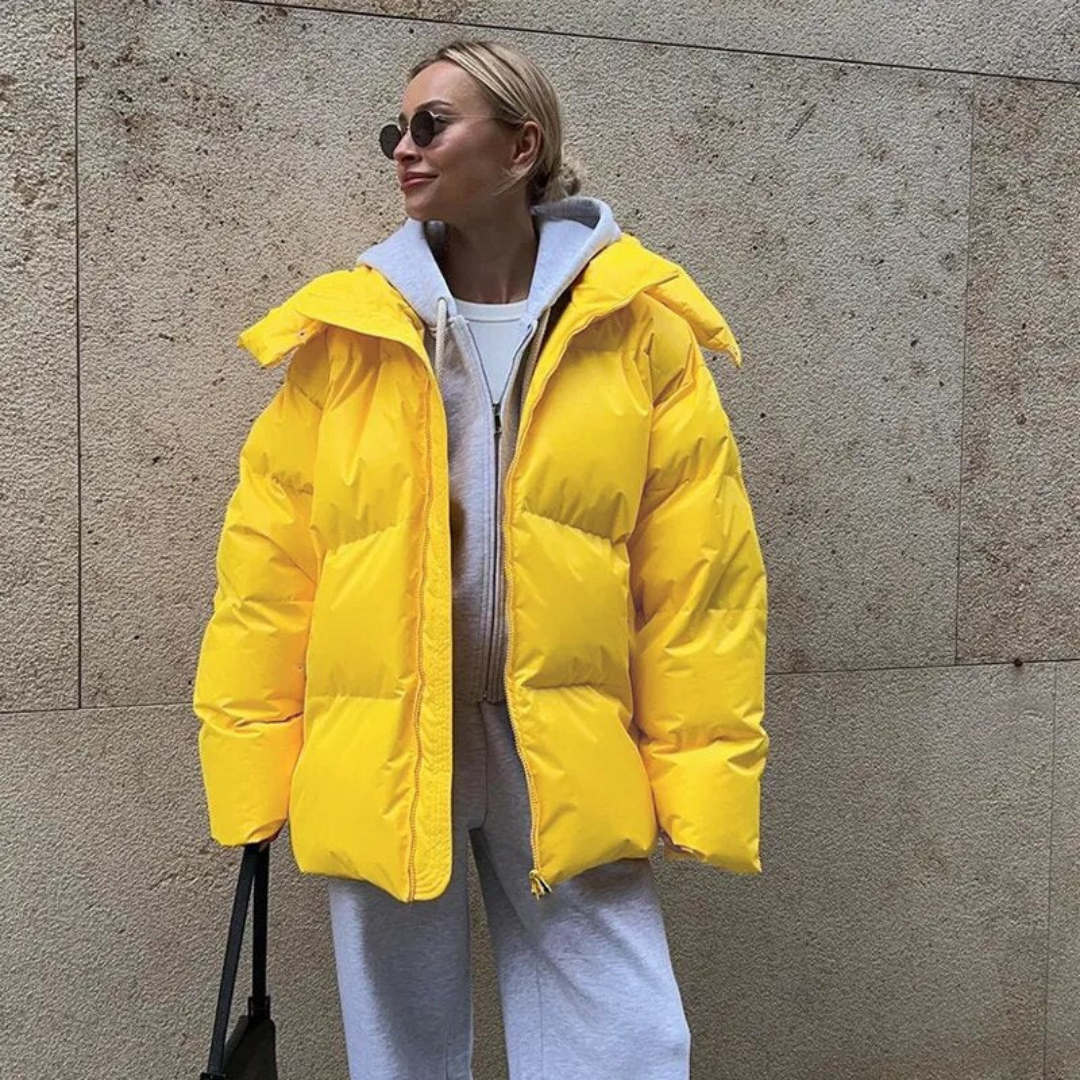 Stellianet | Damen Puffer Kapuzenjacke | Übergroß
