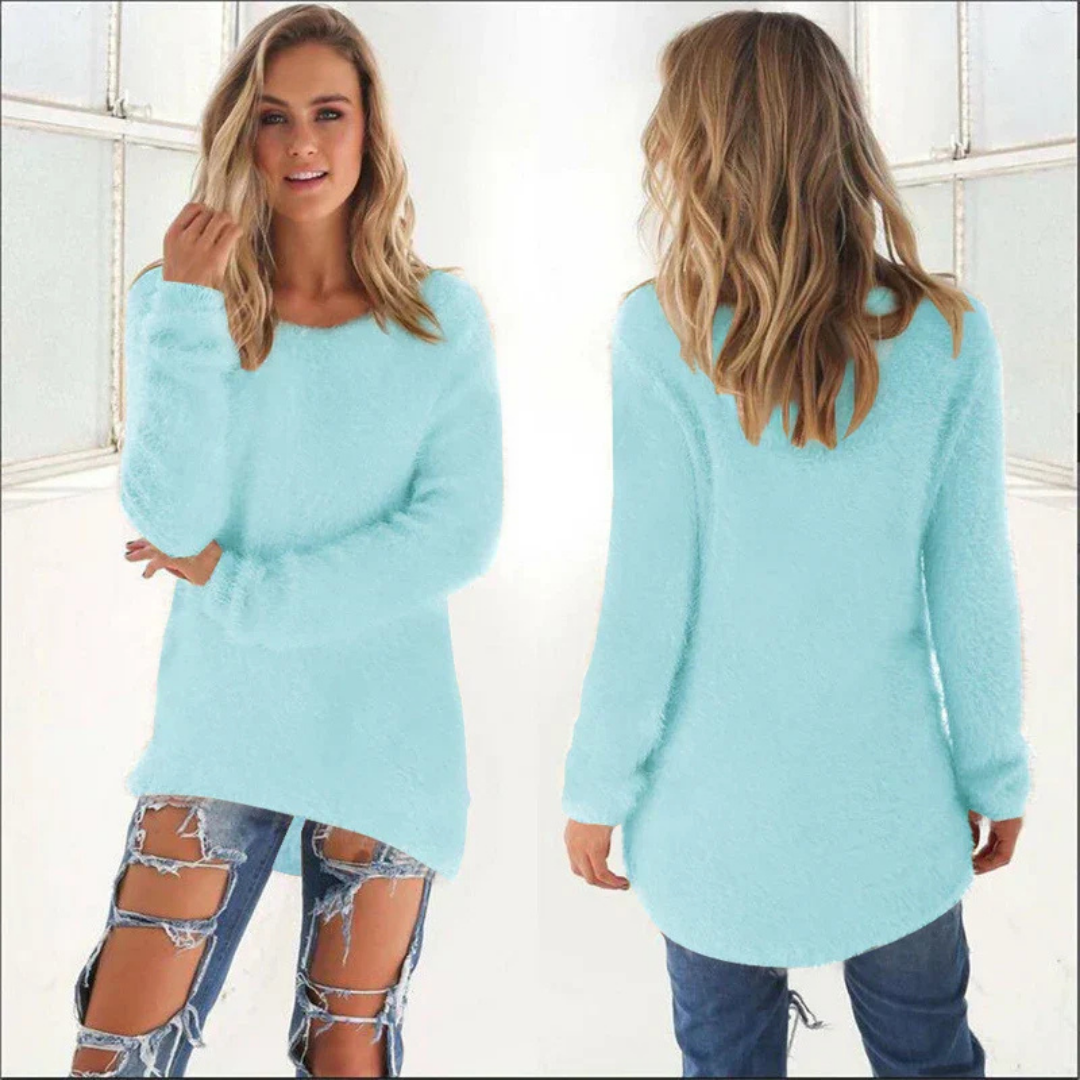Damen Strick Warm Rundhalsausschnitt Pullover | Winter