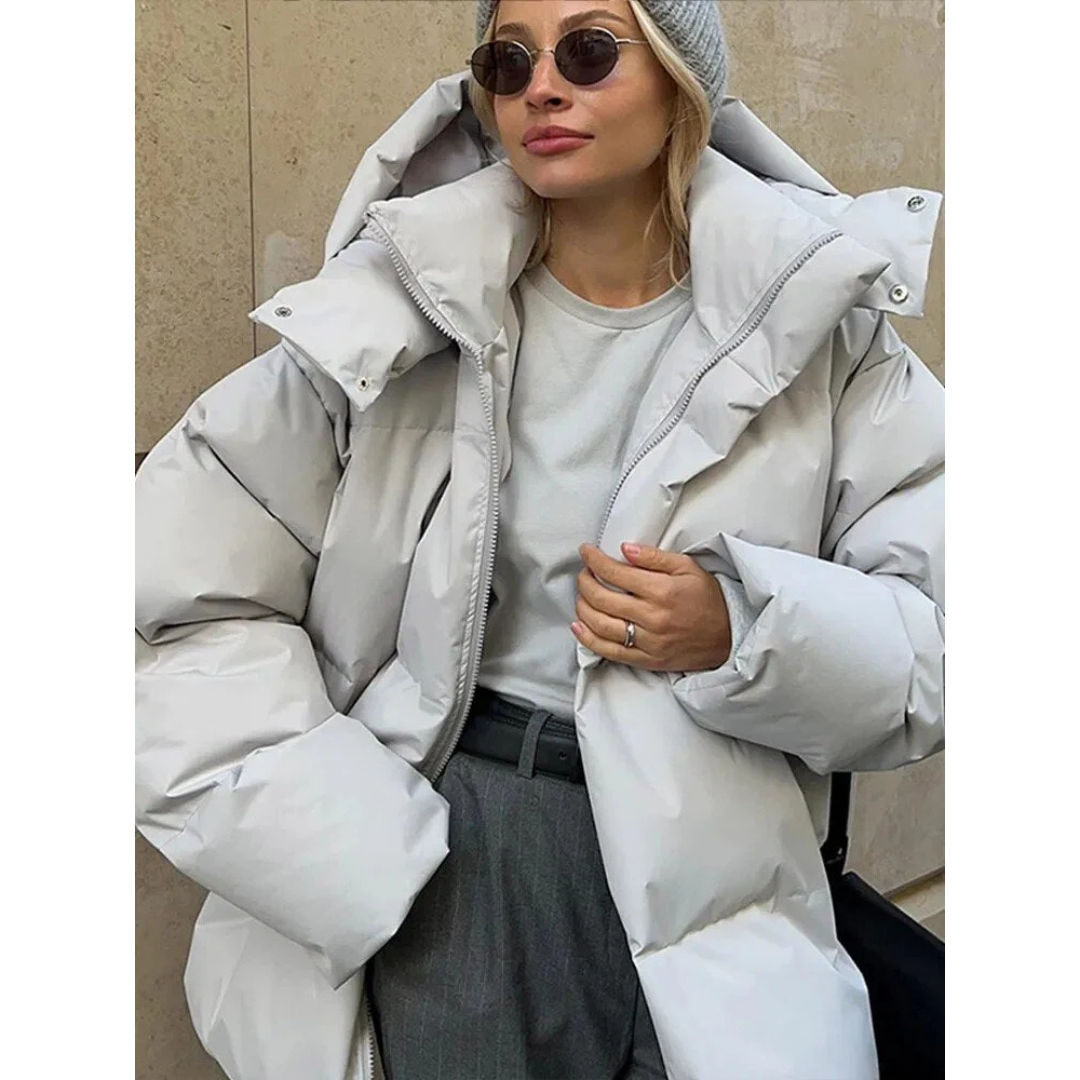 Stellianet | Damen Puffer Kapuzenjacke | Übergroß