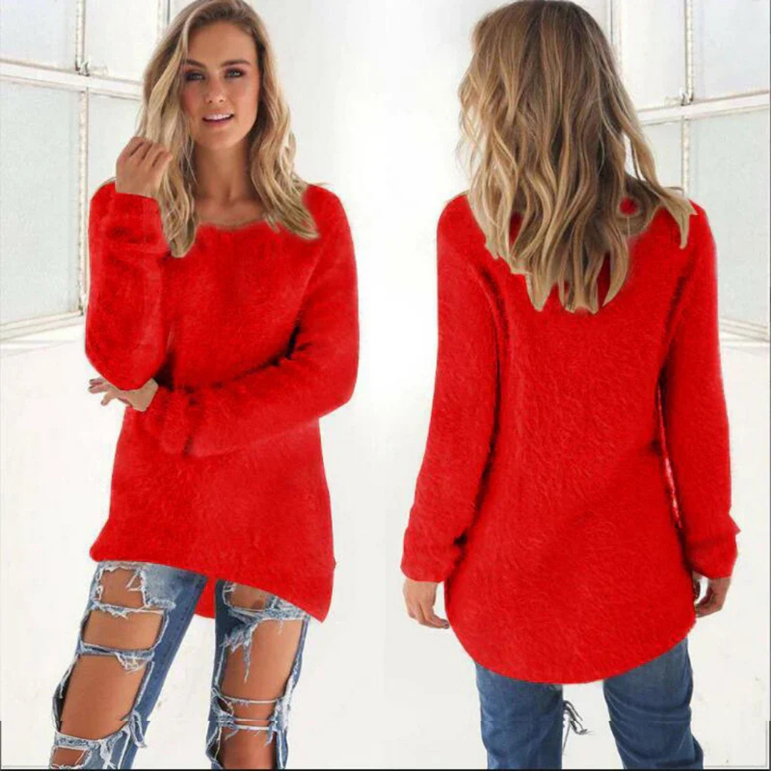 Damen Strick Warm Rundhalsausschnitt Pullover | Winter