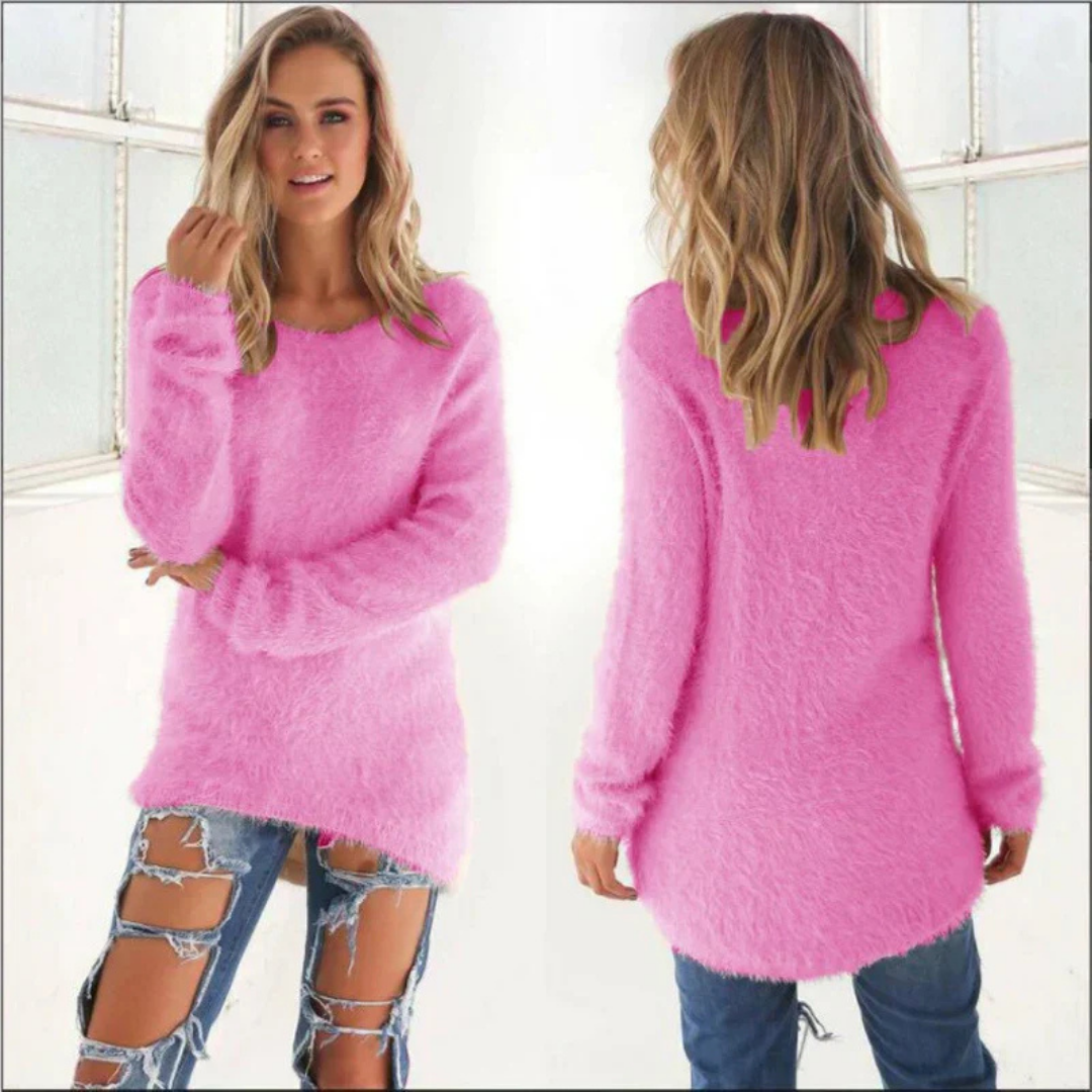 Damen Strick Warm Rundhalsausschnitt Pullover | Winter