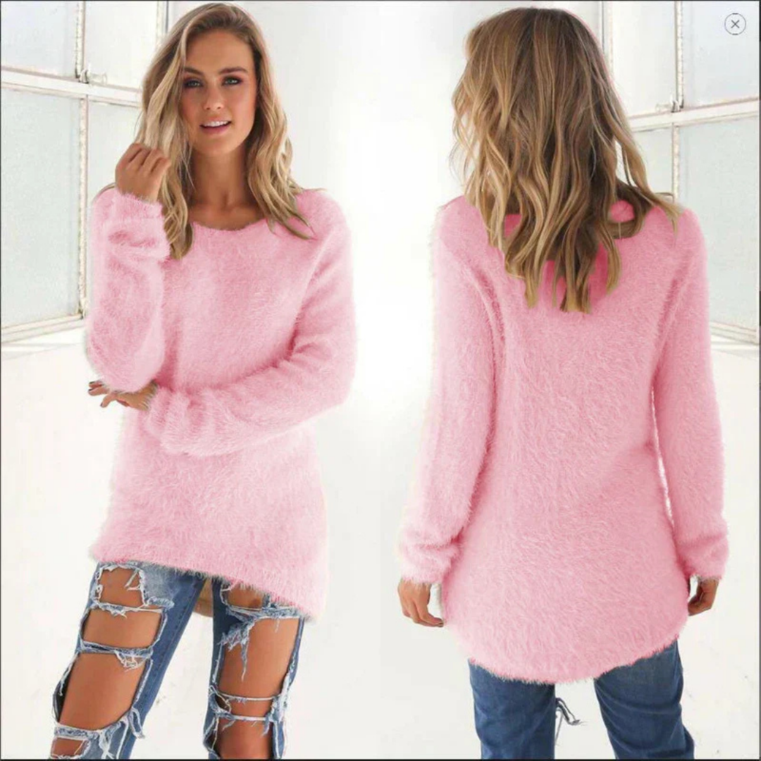 Damen Strick Warm Rundhalsausschnitt Pullover | Winter
