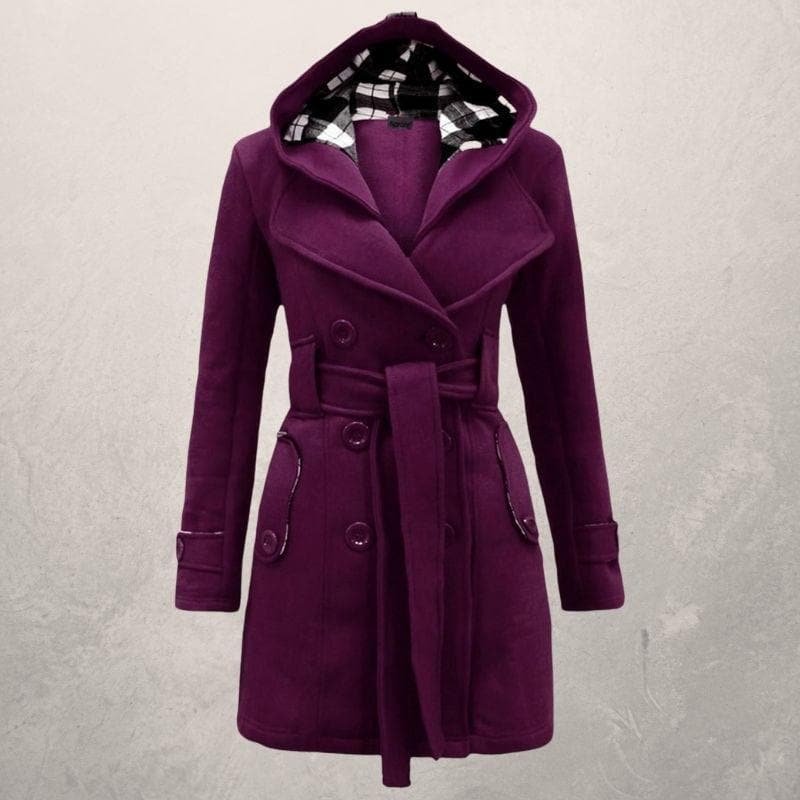Warme Langer Wintermantel Damen | Taillengürtel