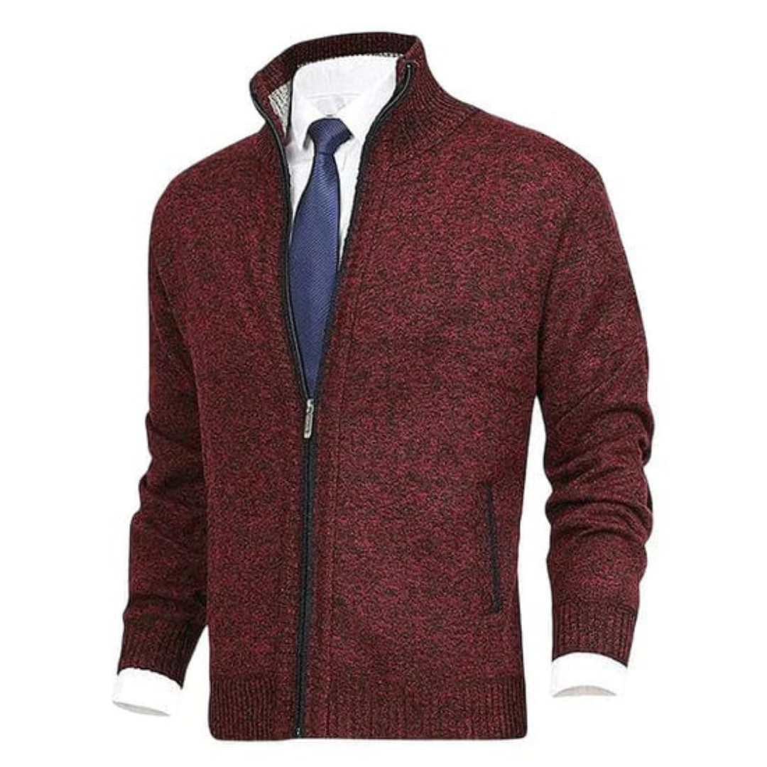 Herren Reißverschluss Winter Strickjacke | Langarm