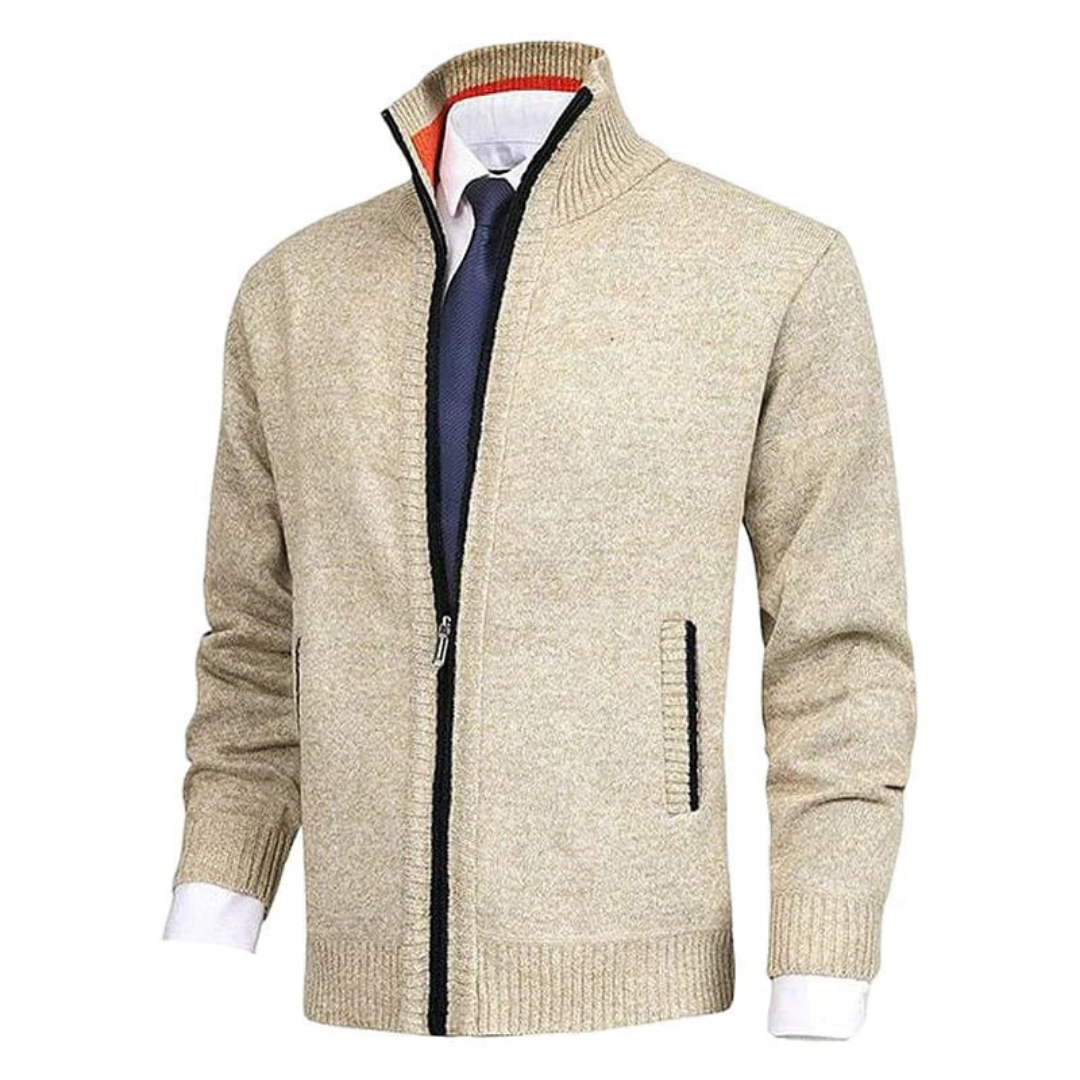 Herren Reißverschluss Winter Strickjacke | Langarm