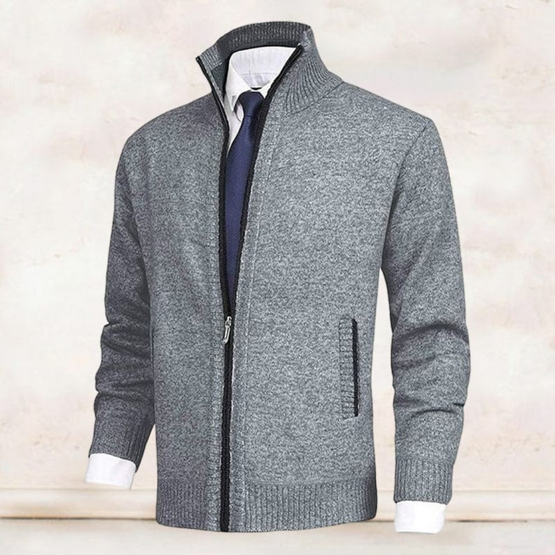 Herren Reißverschluss Winter Strickjacke | Langarm