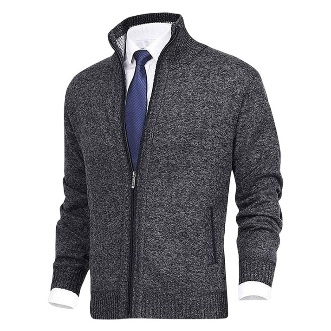 Herren Reißverschluss Winter Strickjacke | Langarm