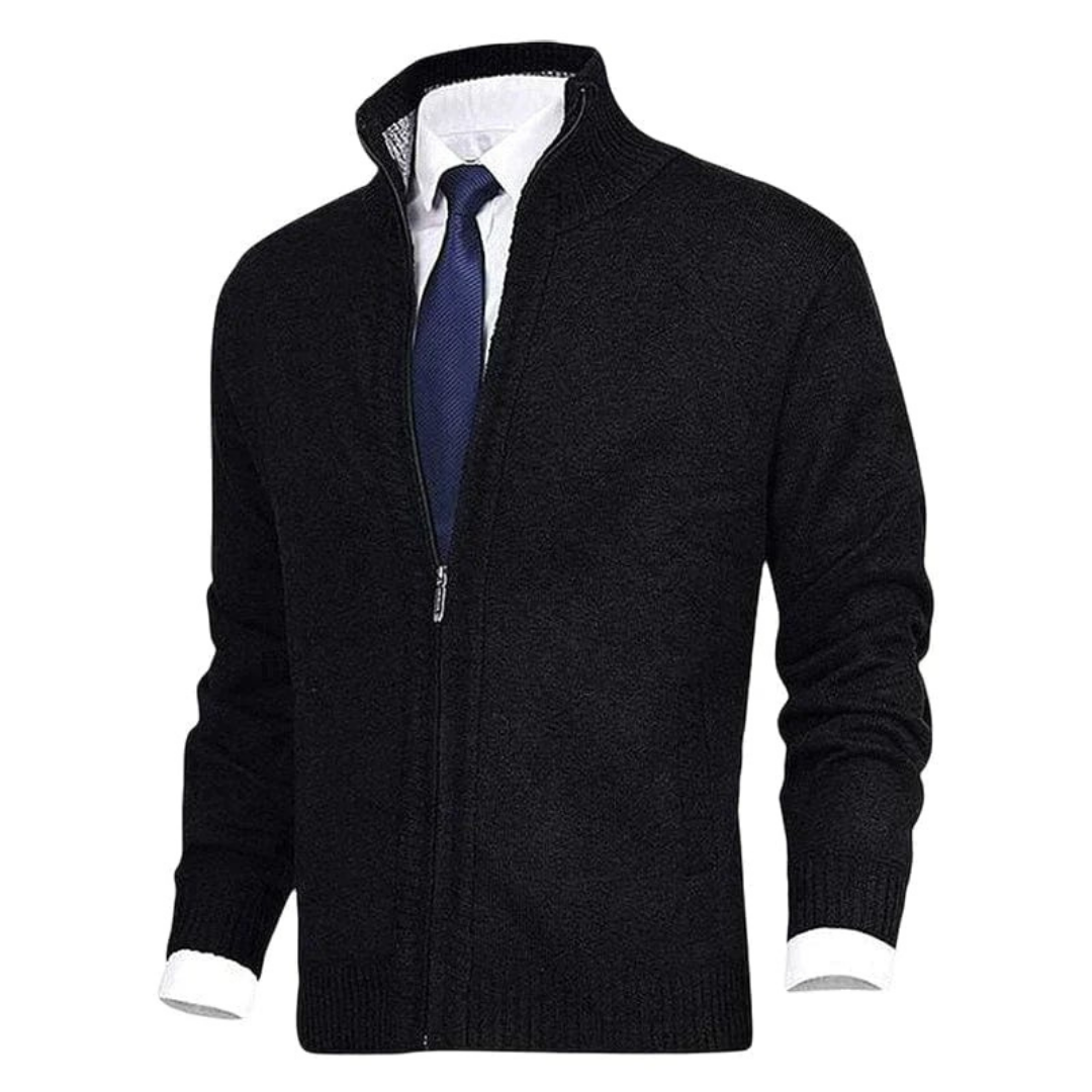 Herren Reißverschluss Winter Strickjacke | Langarm