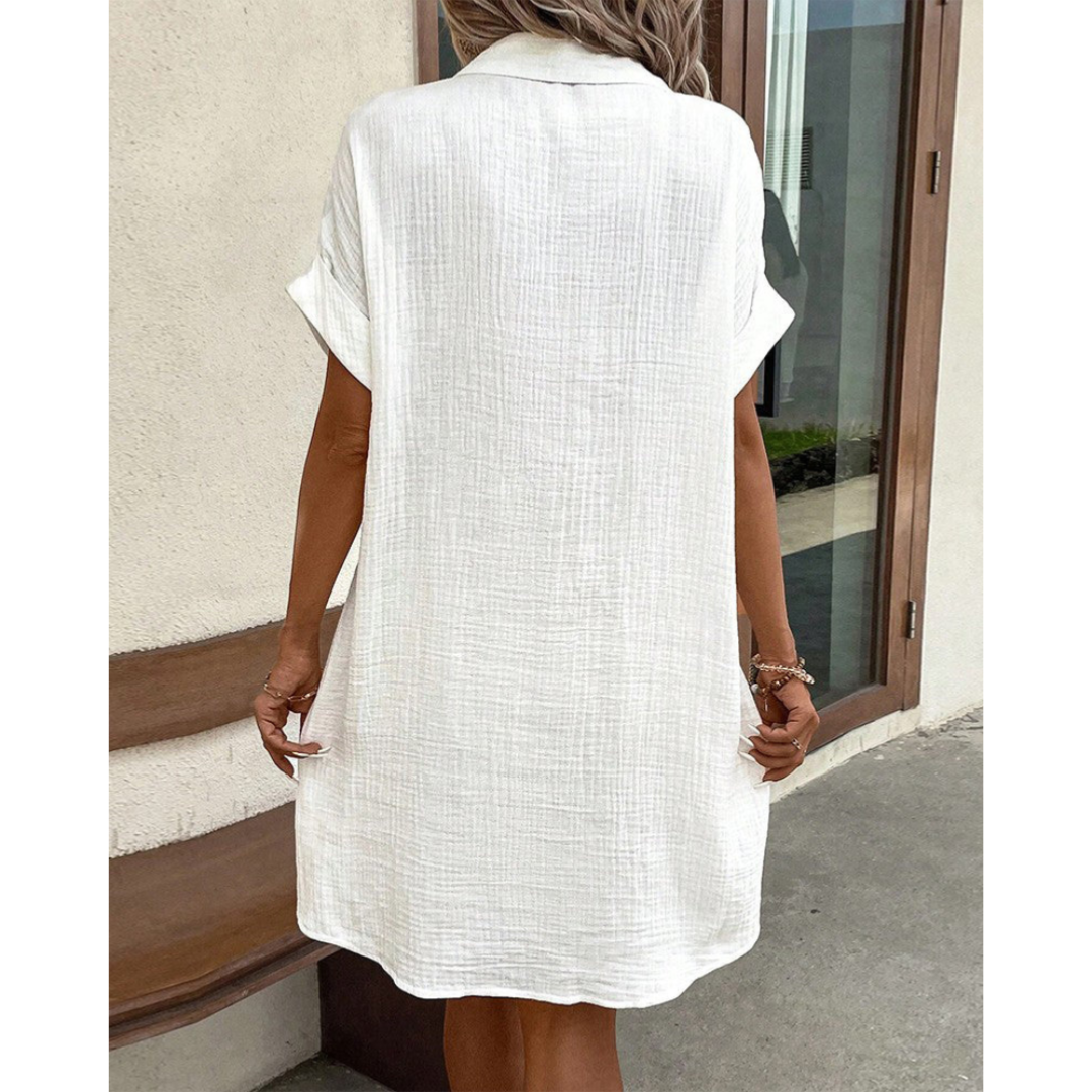 Gabriele | Damen Modernes Hemdkleid