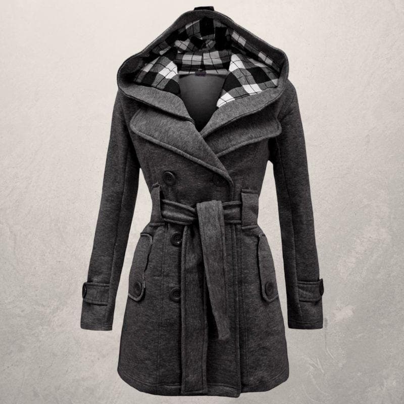 Warme Langer Wintermantel Damen | Taillengürtel