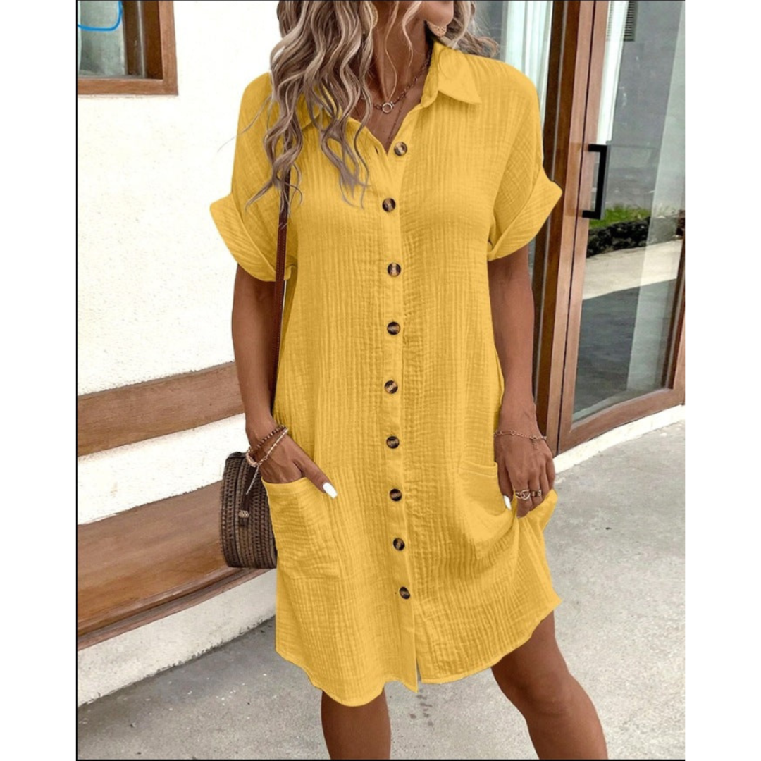 Gabriele | Damen Modernes Hemdkleid