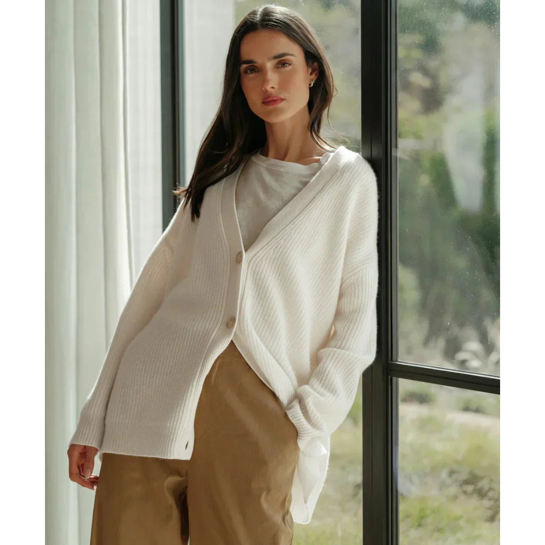 Araceli | Damen Lange Strickjacke | Warm
