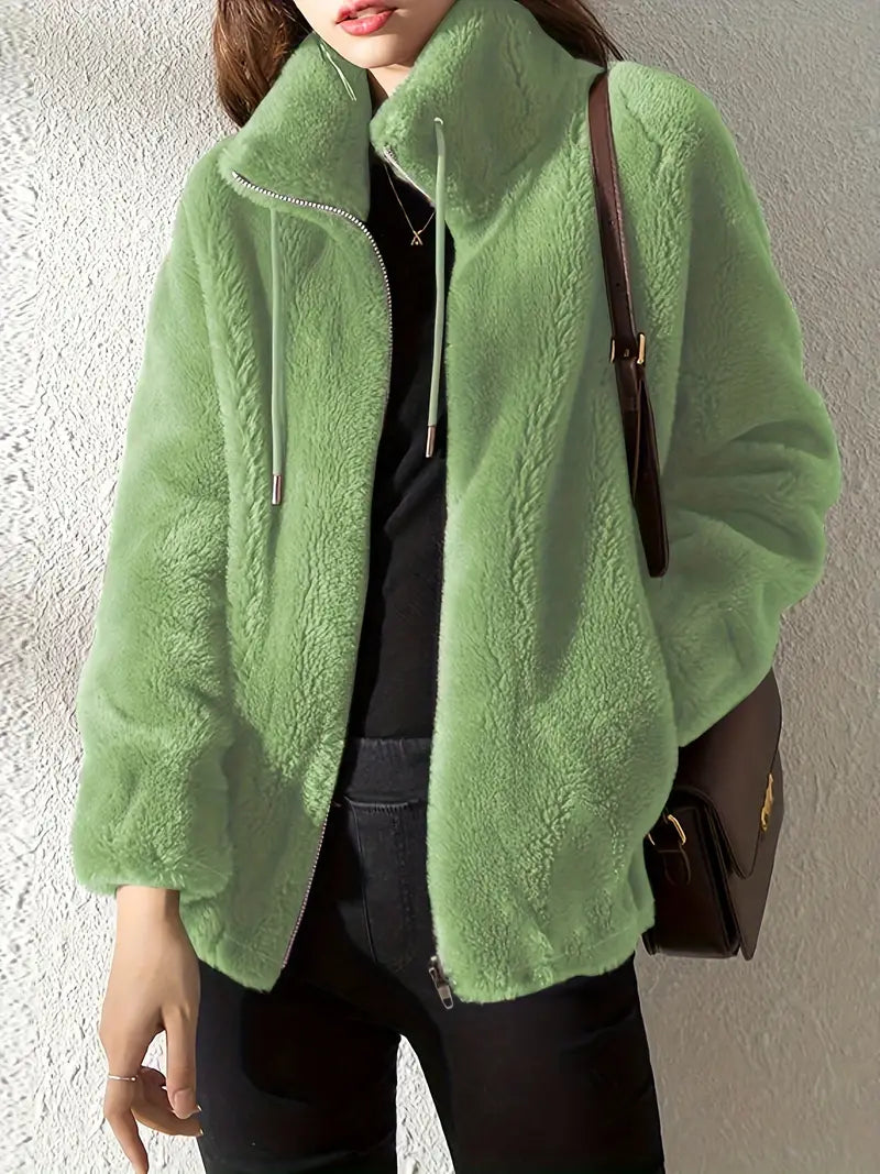 Damen Modischer Teddymantel | Warm