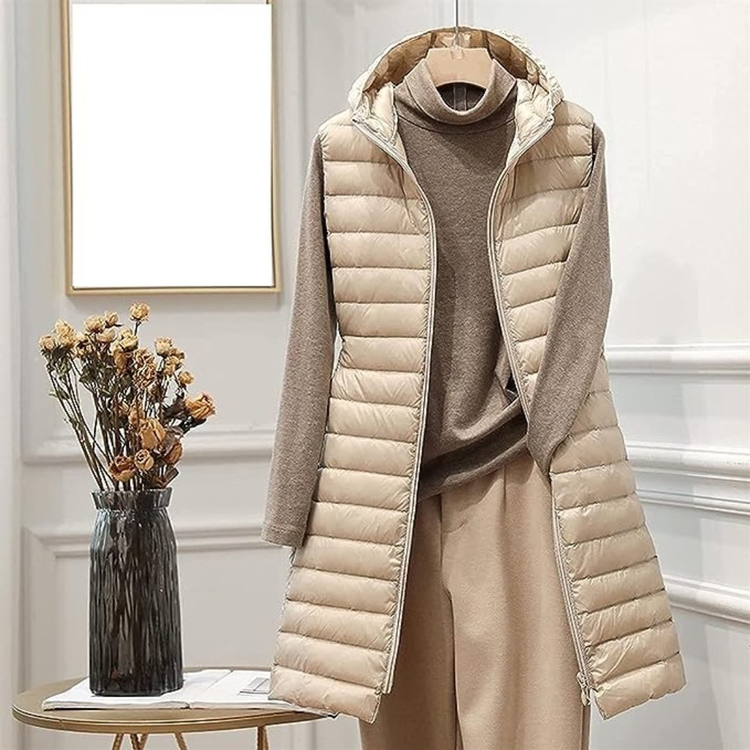 Margauxemim | Damen Puffer Steppweste | Lange