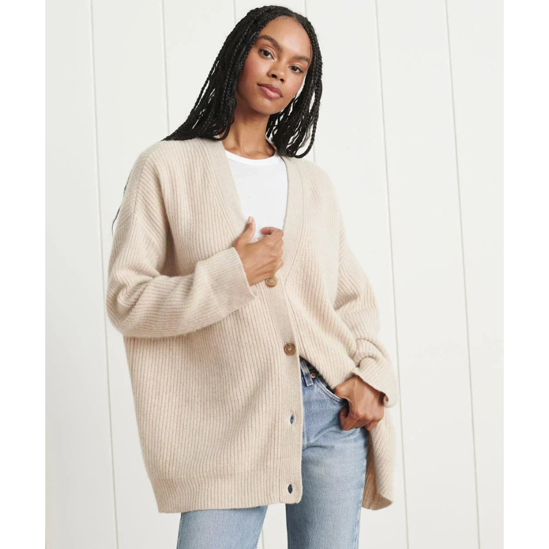 Araceli | Damen Lange Strickjacke | Warm