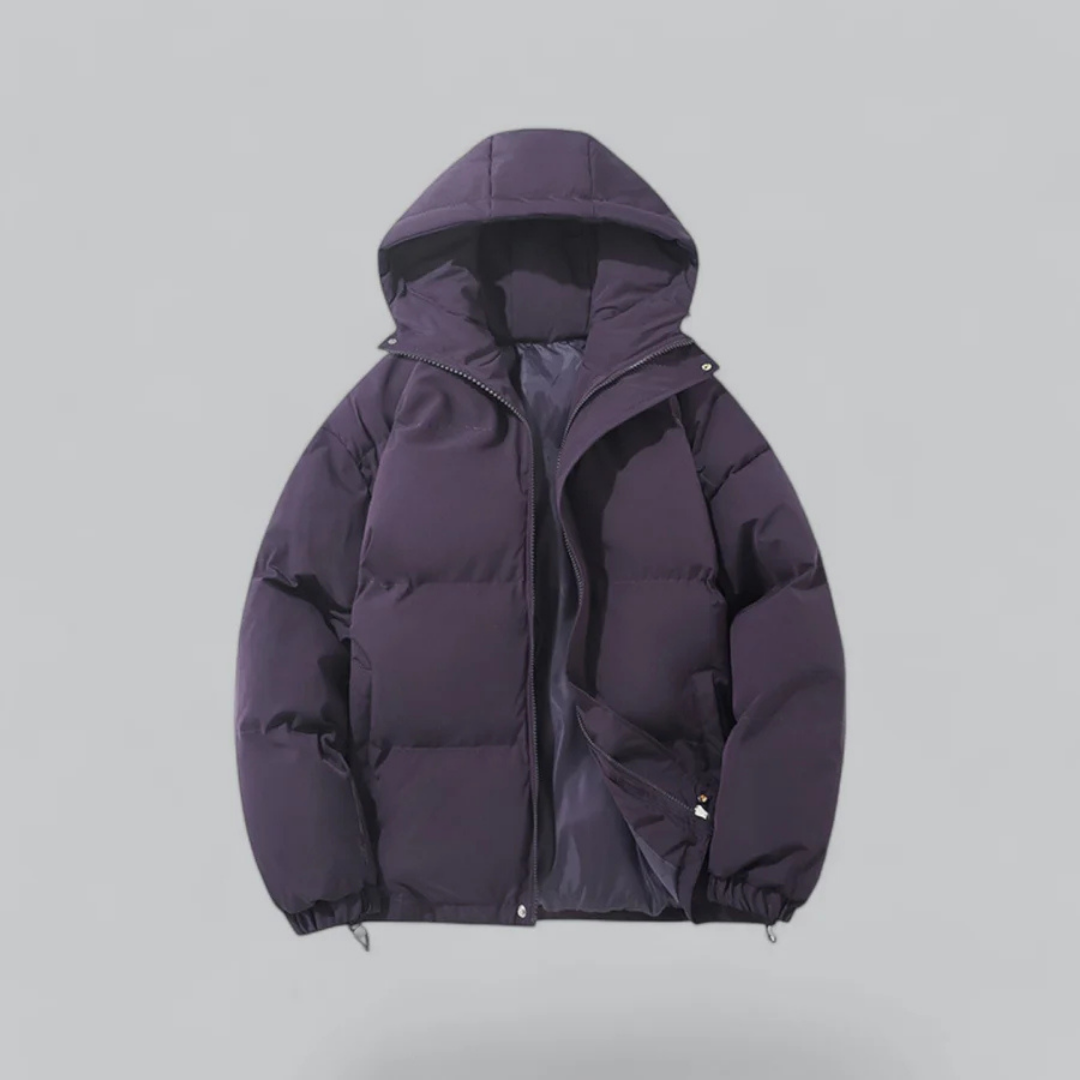 Unisex Puffer Kurze Kapuzenjacke | Reißverschluss