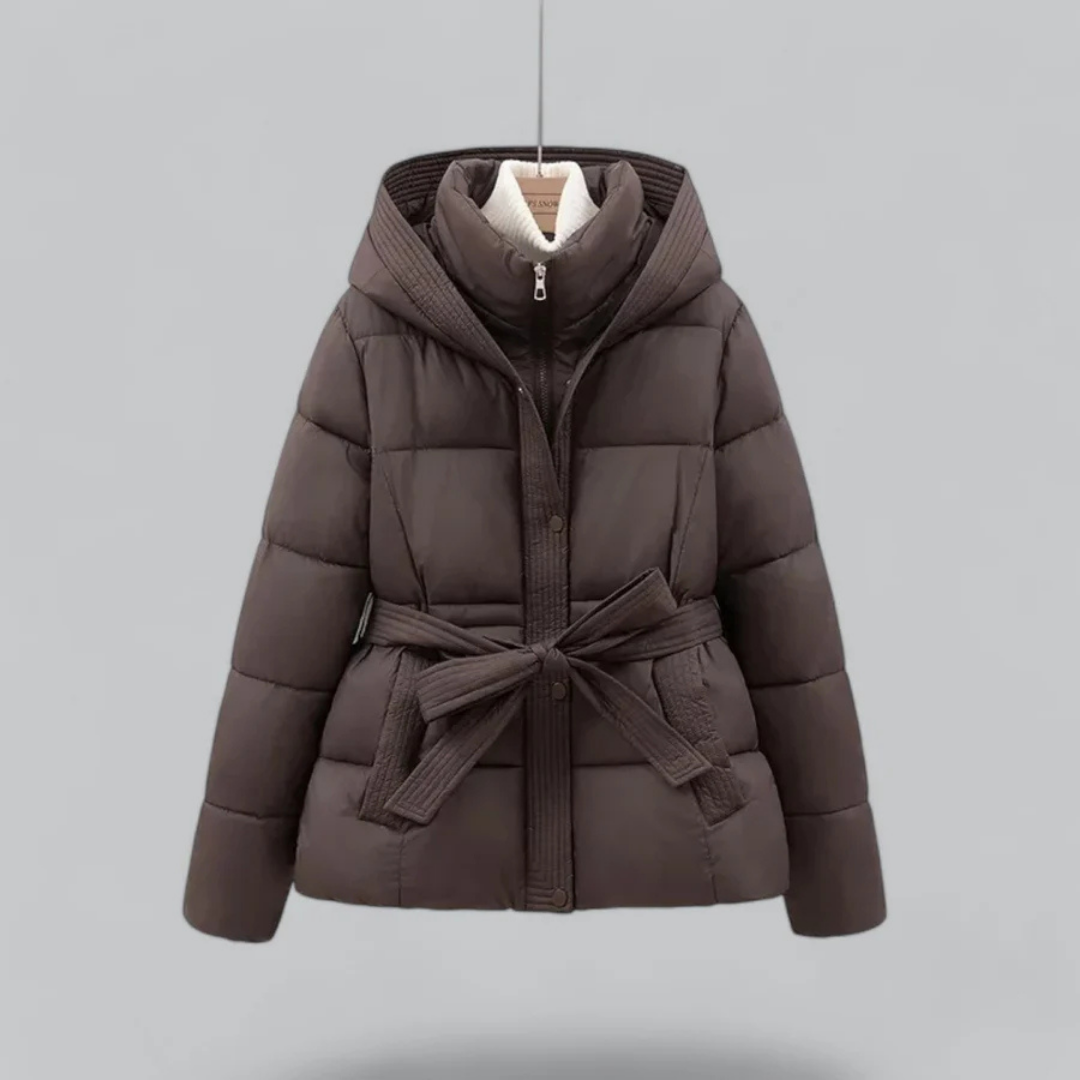 Winter Daunenjacke Damen mit Gürtel | Warm