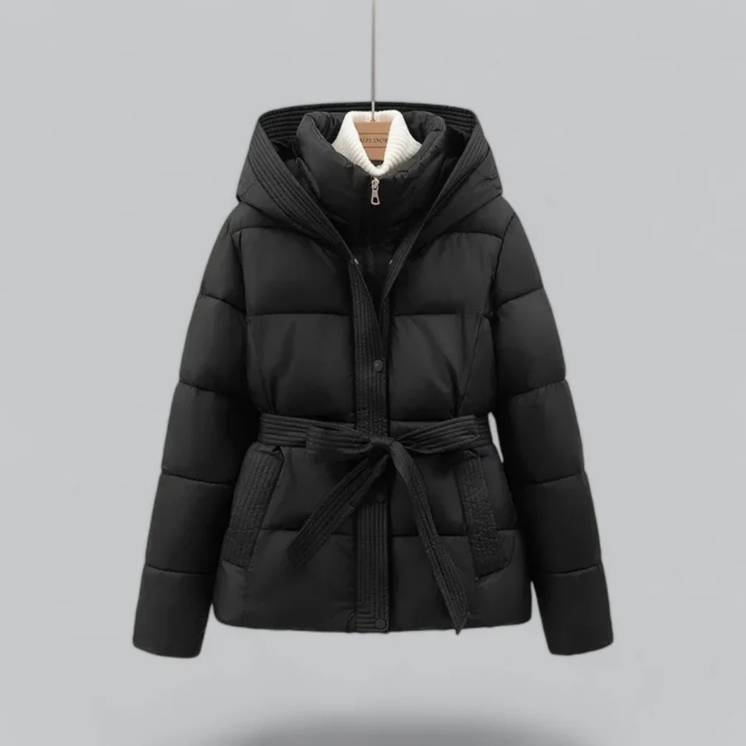 Winter Daunenjacke Damen mit Gürtel | Warm