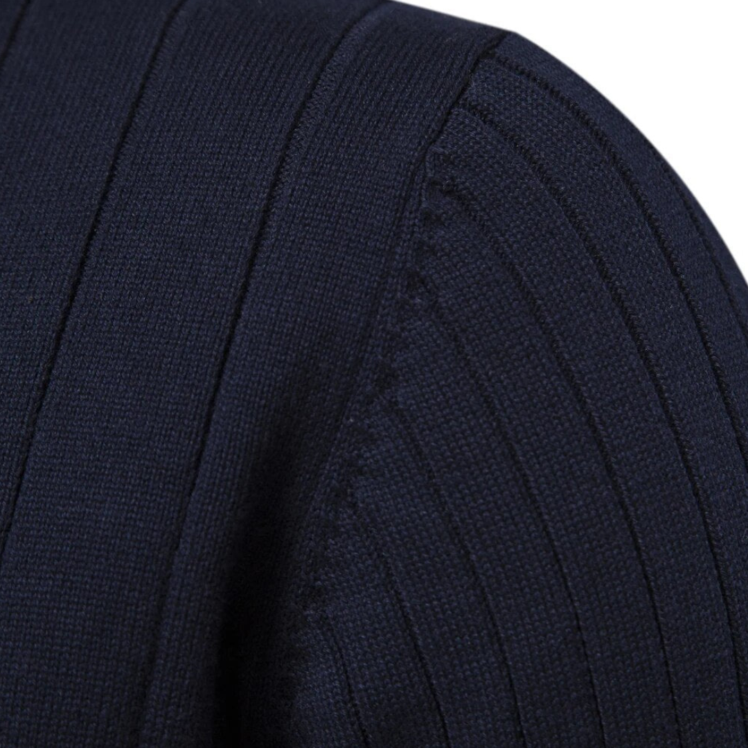 Herren Halber Reißverschluss Strickpullover | Langarm