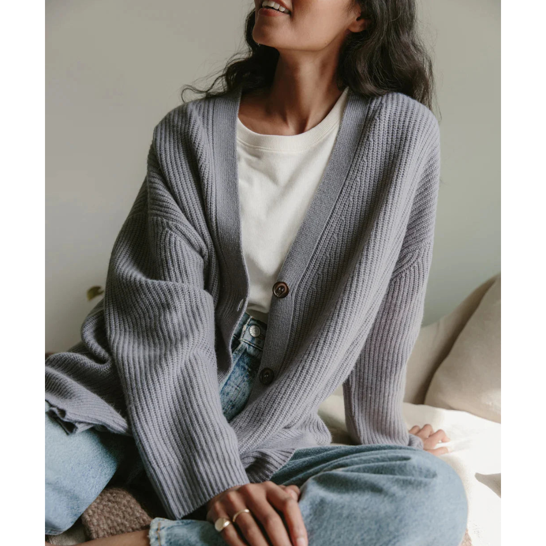 Araceli | Damen Lange Strickjacke | Warm