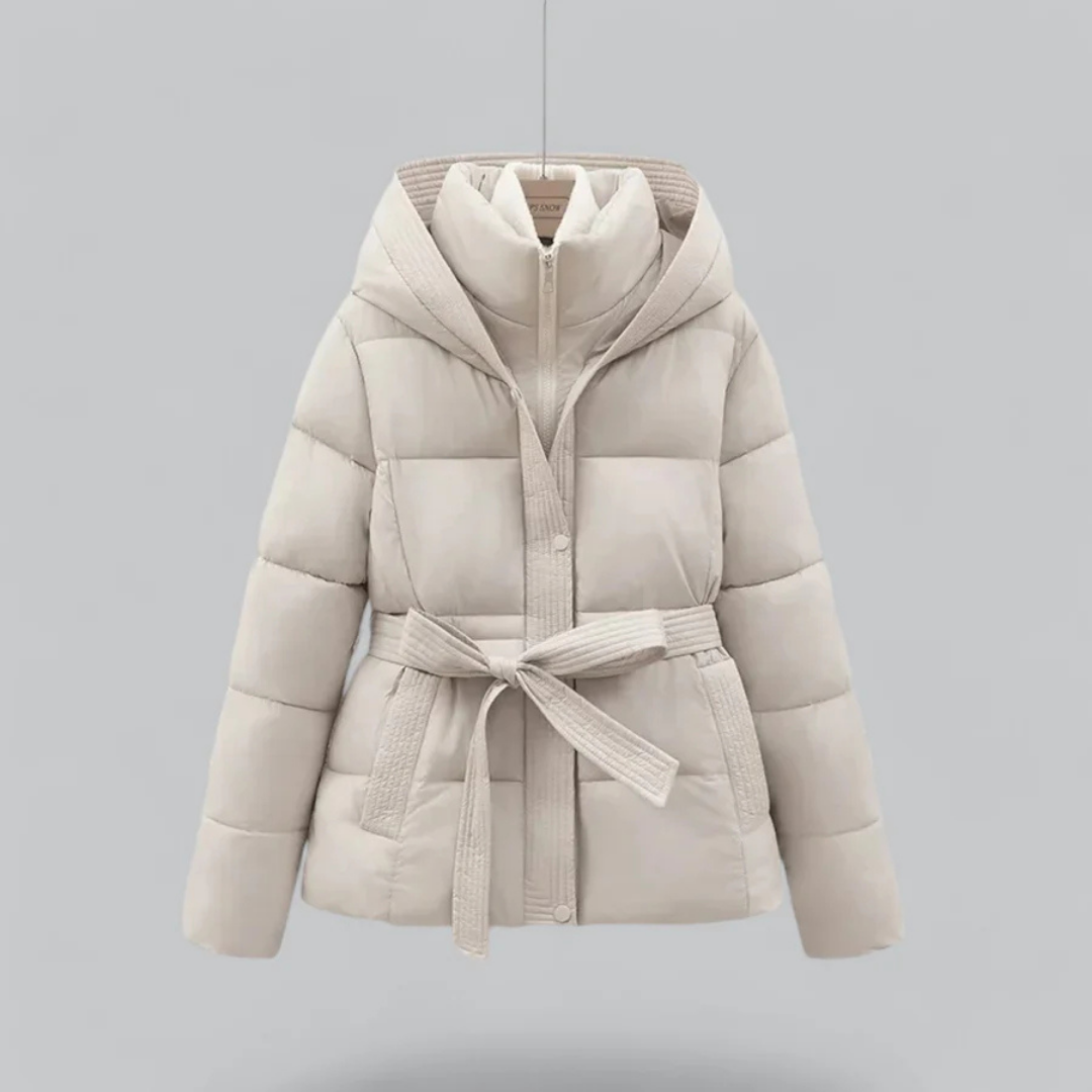 Winter Daunenjacke Damen mit Gürtel | Warm